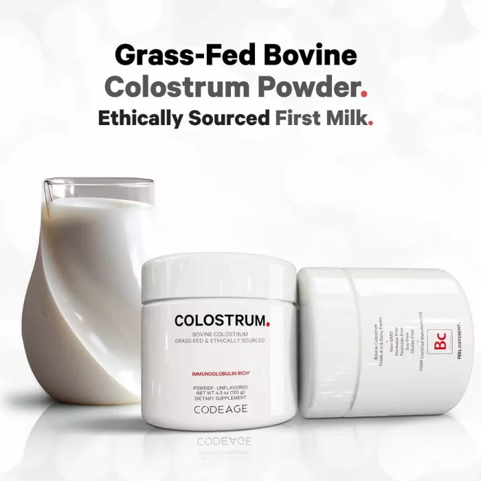 Codeage Bovine Colostrum Powder Unflavored Immunoglobulin Rich, Colostru Bovin Cu Imunoglobuline Pentru Imunitate Si Digestie Fara Aroma, 120g Codeage Bovine Colostrum Powder Unflavored Immunoglobulin Rich, Colostru Bovin Cu Imunoglobuline Pentru Imunitate Si Digestie Fara Aroma, 120g