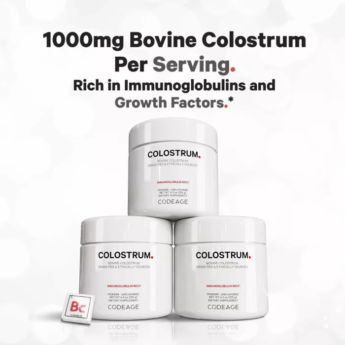 Codeage Bovine Colostrum Powder Unflavored Immunoglobulin Rich, Colostru Bovin Cu Imunoglobuline Pentru Imunitate Si Digestie Fara Aroma, 120g Codeage Bovine Colostrum Powder Unflavored Immunoglobulin Rich, Colostru Bovin Cu Imunoglobuline Pentru Imunitate Si Digestie Fara Aroma, 120g
