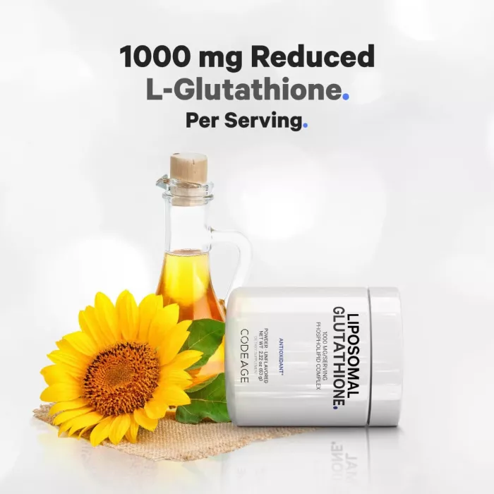 Codeage Liposomal Glutathione, Glutation Lipozomal Pudra 1000 Mg, 63g Codeage Liposomal Glutathione, Glutation Lipozomal Pudra 1000 Mg, 63g