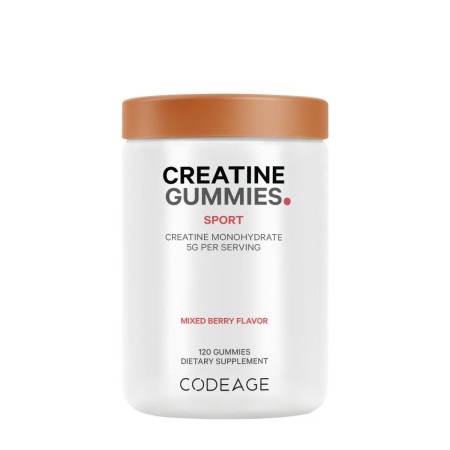 Codeage Creatine Gummies 5g, Jeleuri Delicioase Cu Creatina Pentru Energie Si Performanta Musculara, Cu Aroma De Fructe De Padure, 120 Jeleuri