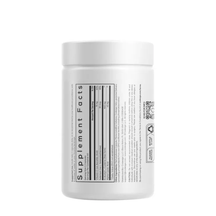 Codeage Liposomal Nac+ Platinum, Suport Avansat Pentru Detoxifiere Si Imunitate, 120 Cps