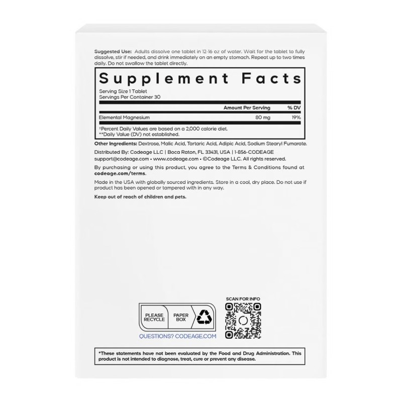 Codeage Molecular Hydration, Formula Avansata Pentru Hidratare Celulara Si Sanatatea Pielii, 30 Tb
