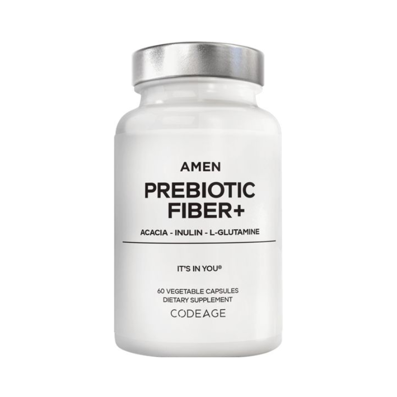 Codeage Amen Prebiotic Fiber+, Fibre Prebiotice Premium Pentru Echilibru Digestiv, 60 Cps
