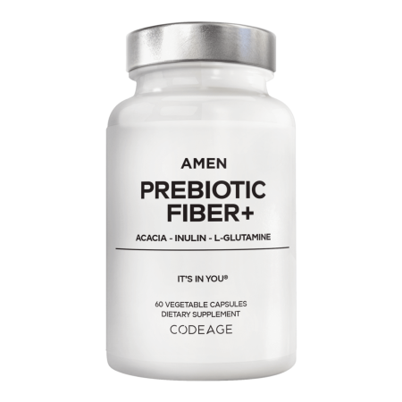 Codeage Amen Prebiotic Fiber+, Fibre Prebiotice Premium Pentru Echilibru Digestiv, 60 Cps