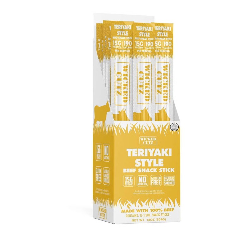 Wicked Cutz Beef Stick Batoane Cu Vita Cu Aroma De Teriyaki, 42 G
