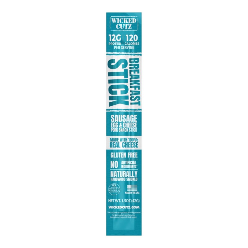 Wicked Cutz Sausage Egg & Cheese Stick, Baton Cu Carnacior, Oua Si Branza, 42 G