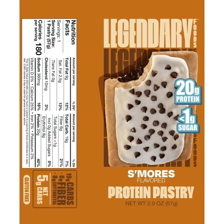 Legendary Foods Protein Pastry, Prajitura Proteica Cu Aroma De Bezele, 57 G