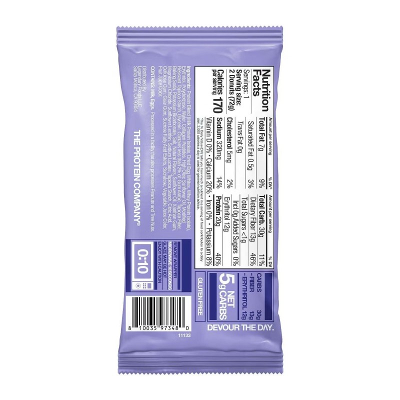 Legendary Foods Mini Protein Donuts Blueberry, Mini Gogosi Proteice Cu Aroma De Afine, 72 G