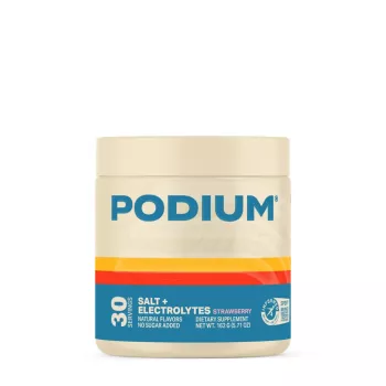Podium Salt + Electrolytes, Supliment Electrolitic Pentru Sport Si Hidratare Intensa, Aroma Capsuni, 162 G