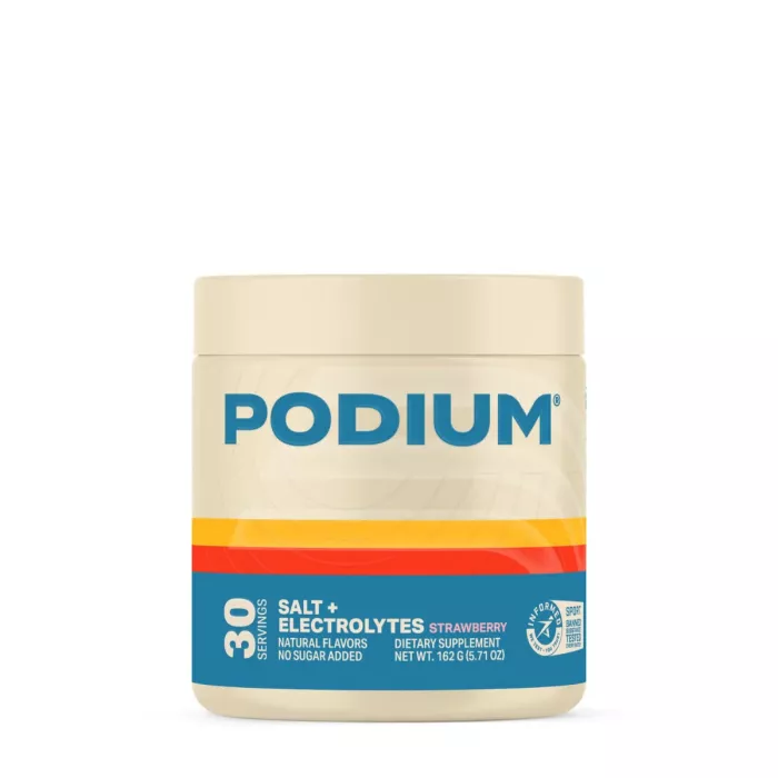Podium Salt + Electrolytes, Supliment Electrolitic Pentru Sport Si Hidratare Intensa, Aroma Capsuni, 162 G Podium Salt + Electrolytes, Supliment Electrolitic Pentru Sport Si Hidratare Intensa, Aroma Capsuni, 162 G