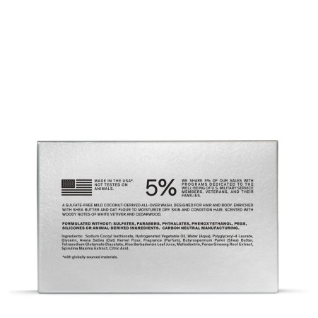 Bravo Sierra Hair And Body Solid Cleanser White Vetiver Cedar, Sapun Pentru Fata, Corp Si Par Cu Miros De Vetiver Alb Si Cedru, 198 G