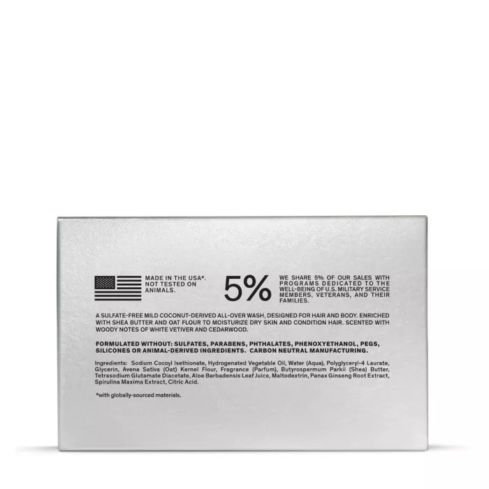 Bravo Sierra Hair And Body Solid Cleanser White Vetiver Cedar, Sapun Pentru Fata, Corp Si Par Cu Miros De Vetiver Alb Si Cedru, 198 G Bravo Sierra Hair And Body Solid Cleanser White Vetiver Cedar, Sapun Pentru Fata, Corp Si Par Cu Miros De Vetiver Alb Si Cedru, 198 G