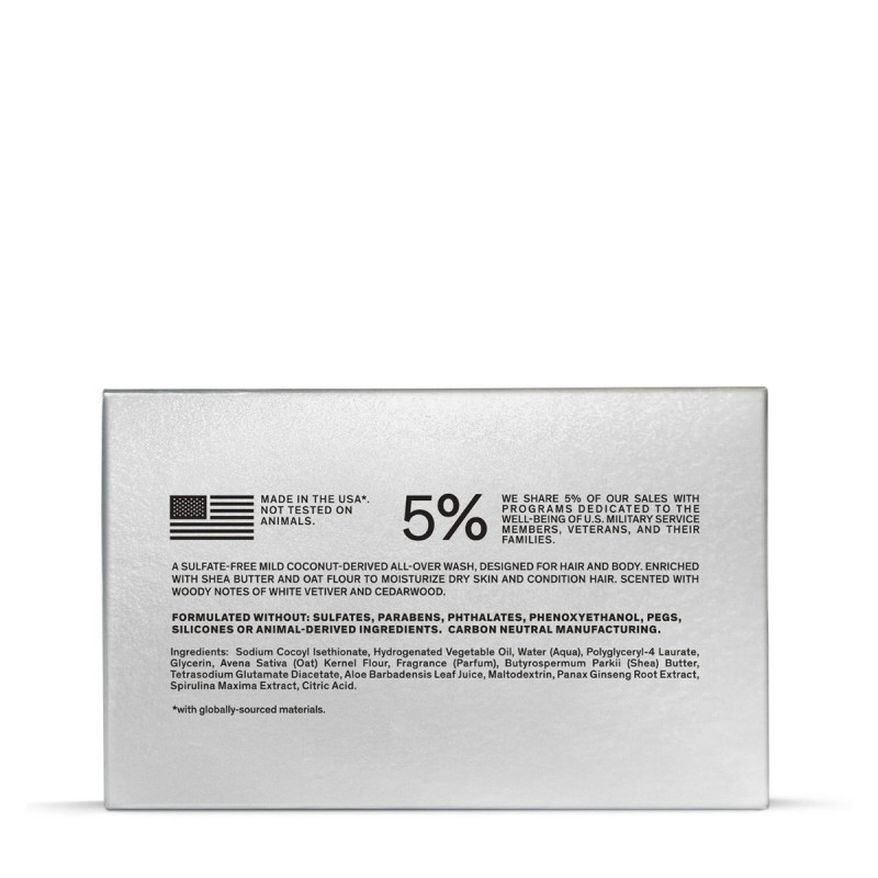 Bravo Sierra Hair And Body Solid Cleanser White Vetiver Cedar, Sapun Pentru Fata, Corp Si Par Cu Miros De Vetiver Alb Si Cedru, 198 G