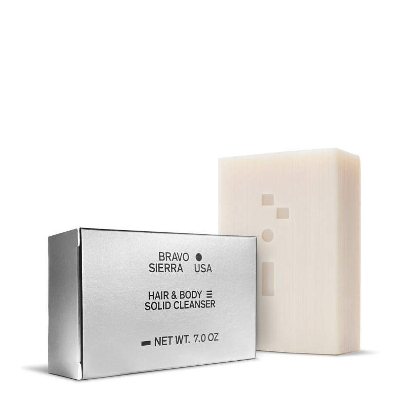 Bravo Sierra Hair And Body Solid Cleanser White Vetiver Cedar, Sapun Pentru Fata, Corp Si Par Cu Miros De Vetiver Alb Si Cedru, 198 G