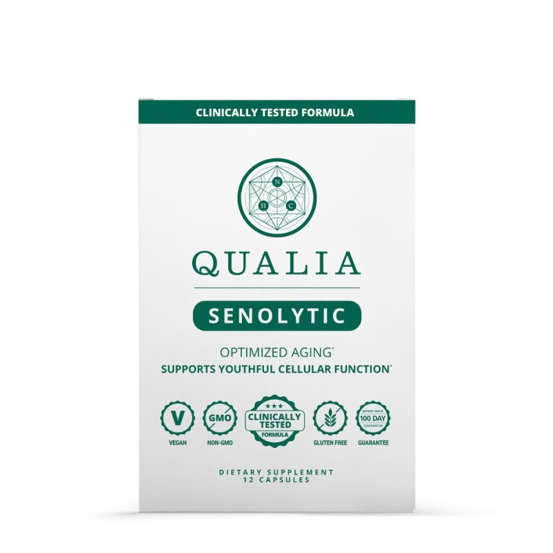 Qualia Life Sciences, Qualia Senolytic, Supliment Avansat Pentru Sanatate Celulara Si Longevitate, 12 Cps
