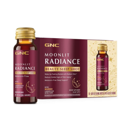 Gnc Moonlit Radiance Beauty Sleep Shot With Mango Flavor, Shot Pentru Frumusete Si Somn Cu Aroma De Mango, 10x 50 Ml
