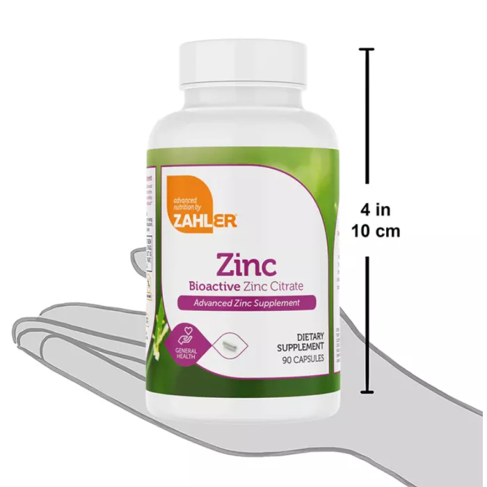Zahler Zinc, Bioactive Zinc Citrate, Advanced Zinc Supplement, Zinc Citrat Bioactiv, 90 Tb