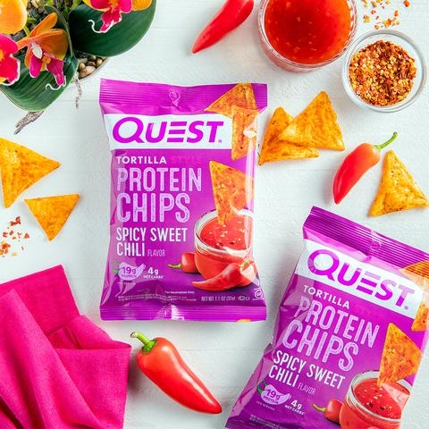 Quest Nutrition Chipsuri Proteice Cu Aroma De Spicy Sweet Chilli, 32 G
