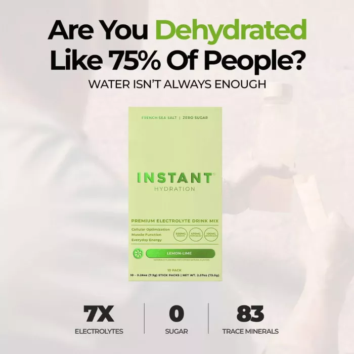 Instant Hydration, Premium Electrolyte Drink Mix, Electroliti Cu Aroma De Lamaie Si Lime, 1 Plic, 7,3 G