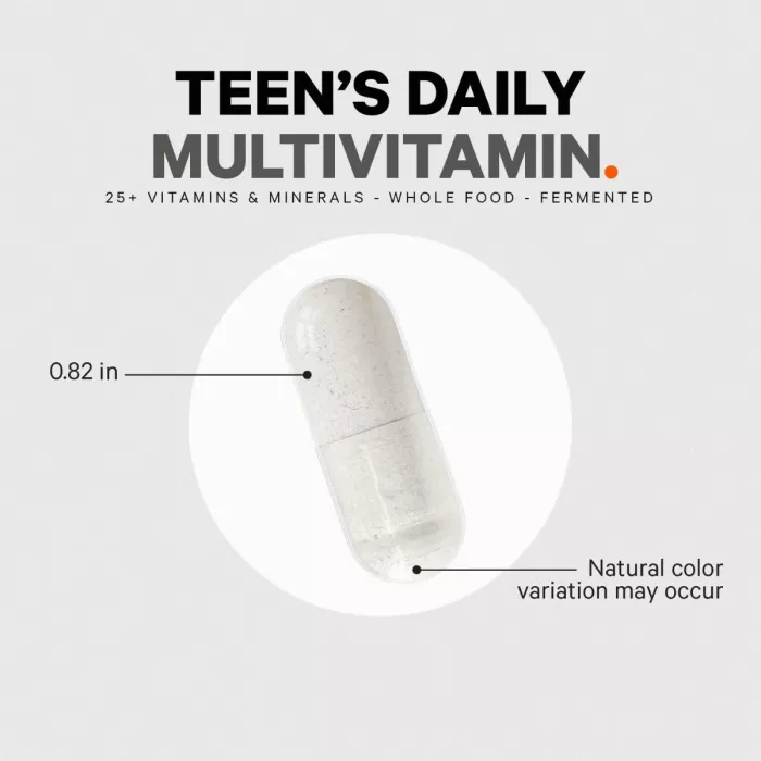 Codeage Teen Fermented Vegan Multivitamin, Multivitamine Vegane Fermentate Pentru Adolescenti, 60 Cps