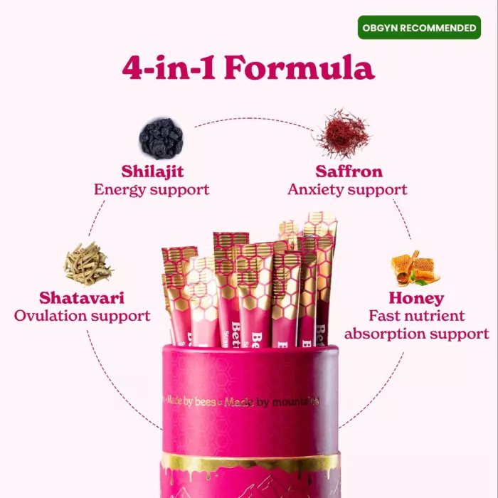 Better Alt She-lajit Honey Sticks, Pliculete De Shilajit Din Himalaya Si Extract De Shatavari Cu Aroma De Capsuni, 30 Pliculete
