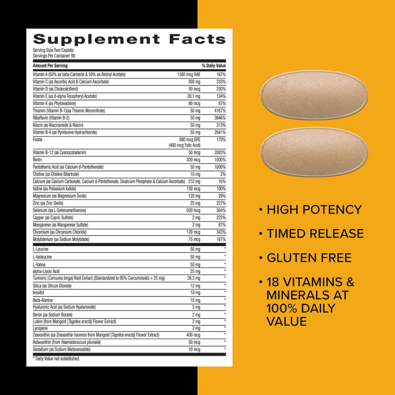 Complex de multivitamine pentru barbati (180 tb), GNC Live Well