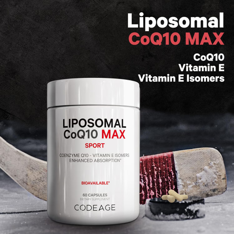 Codeage Liposomal Coq10 Max, Coenzima Q-10 Lipozomala, 60 Cps