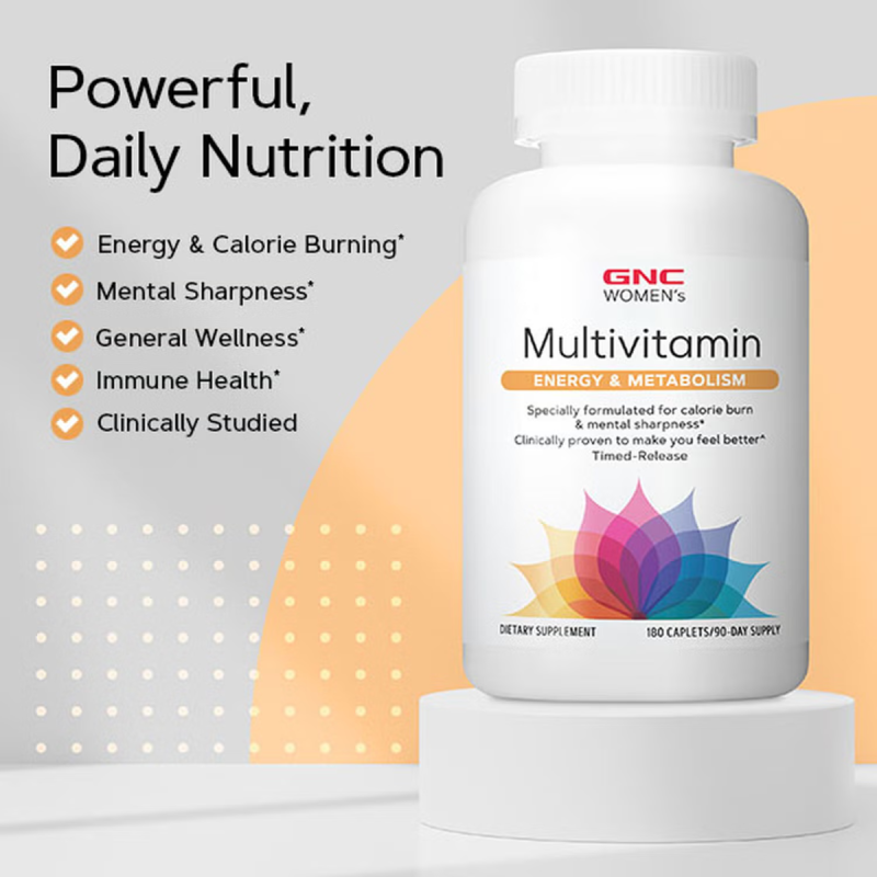 Gnc Women's Ultra Mega Energy & Metabolism, Complex De Multivitamine Pentru Femei, 180 Tb