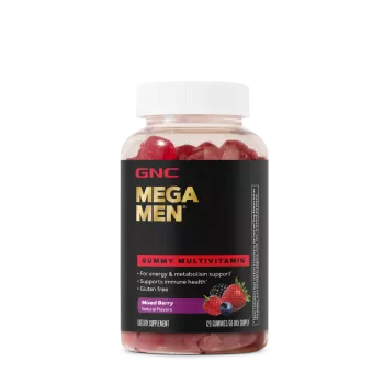 Gnc Mega Men Complex De Multivitamine Pentru Barbati Cu Aroma De Fructe De Padure, 120 Jeleuri