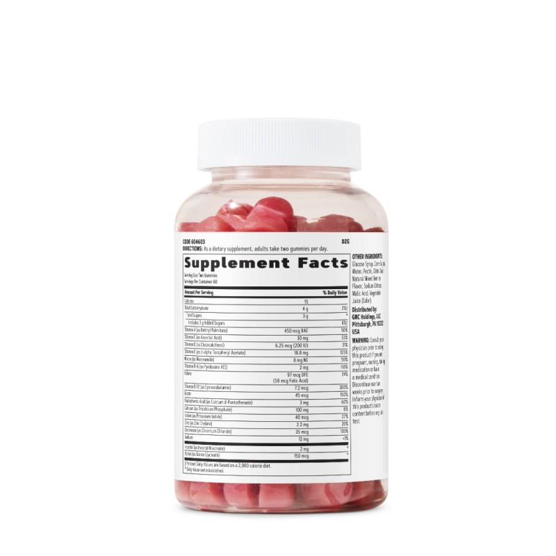 Gnc Women's Complex De Multivitamine Pentru Femei Cu Aroma De Fructe De Padure , 120 Jeleuri Gumate