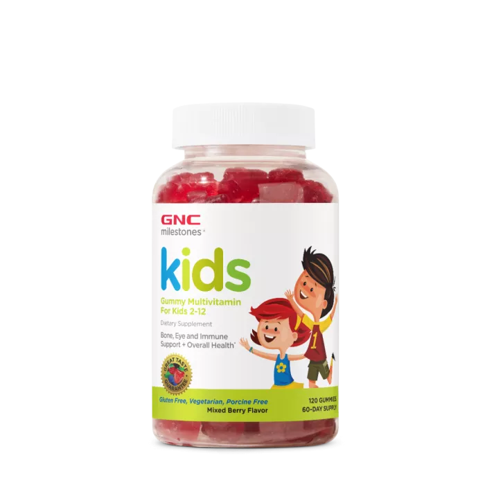 Gnc Milestones Kids Multivitamin Gummy, Multivitamine Pentru Copii 2-12 Ani Cu Aroma De Fructe De Padure, 120 Jeleuri Gnc Milestones Kids Multivitamin Gummy, Multivitamine Pentru Copii 2-12 Ani Cu Aroma De Fructe De Padure, 120 Jeleuri