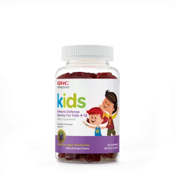 Gnc Milestones Kid’s Immune Defense Gummy, Formula Pentru Copii, Cu Aroma De Struguri, 60 Jeleuri Gnc Milestones Kid’s Immune Defense Gummy, Formula Pentru Copii, Cu Aroma De Struguri, 60 Jeleuri