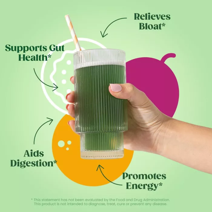 Bloom Greens & Superfoods, Amestec De Super-alimente Verzi Cu Aroma De Fructul Pasiunii Si Portocala, 141 G