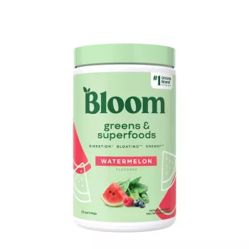 Bloom Greens & Superfoods Watermelon, Pulbere Nutritiva Cu Aroma De Pepene Verde, Suport Pentru Energie Si Detoxifiere, 142 G