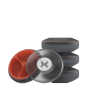 Promixx Core Pill Case Graphite, Cutie Pentru Depozitare Suplimente Magnetica
