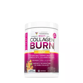 Vitauthority Multi Collagen Burn Energy, Formula Pentru Reducerea Celulitei Si Arderea Grasimilor Cu Aroma De Fructe Tropicale, 216 G