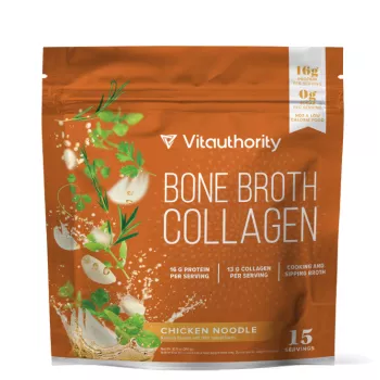 Vitauthority Bone Broth Collagen Cu Aroma Naturala De Supa De Pui, 310 G
