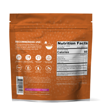 Vitauthority Bone Broth Collagen Cu Aroma Naturala De Supa De Pui, 310 G