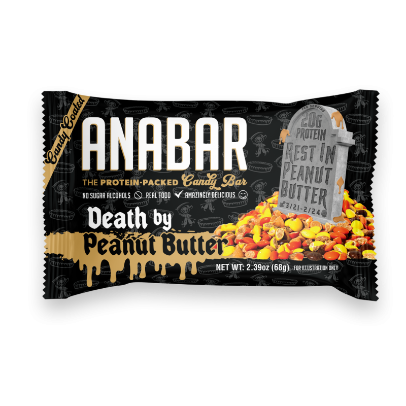 Anabar Protein Candy Bar - Peanut Butter, Baton Proteic Cu Aroma De Bomboane Cu Unt De Arahide , 68 G