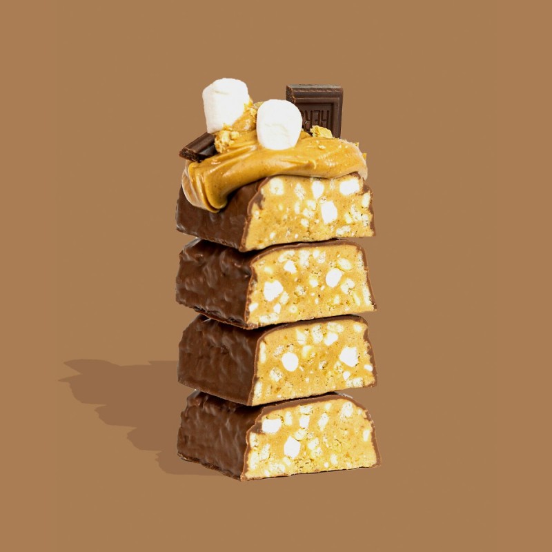 Anabar Protein Candy Bar - S'mores, Baton Proteic Cu Aroma De Ciocolata Cu Lapte Si Bezele , 65 G