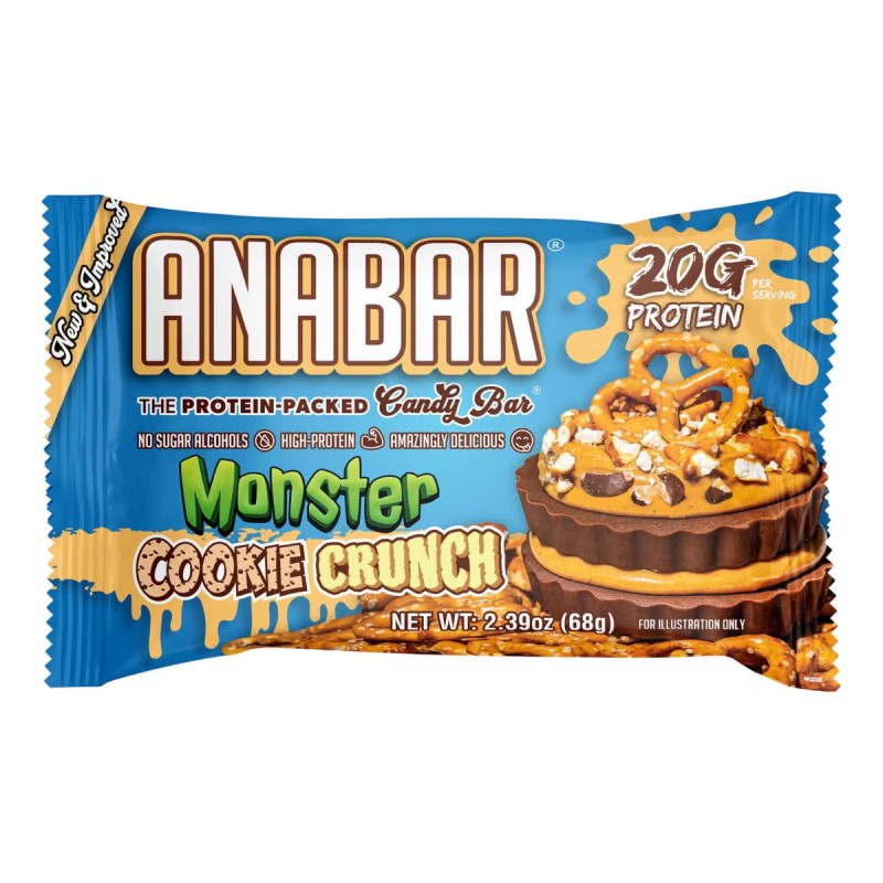 Final Boss Performance Anabar Monster Cookie Crunch, Baton Proteic Cu Aroma De Prajitura Crocanta, 68 G