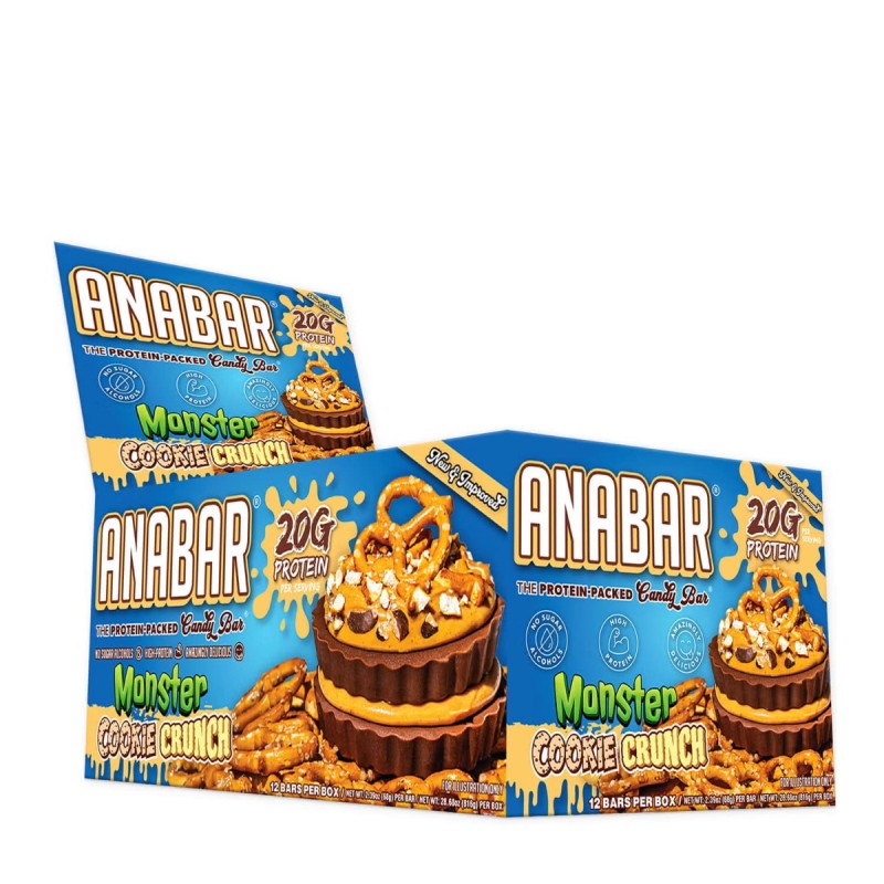 Final Boss Performance Anabar Monster Cookie Crunch, Baton Proteic Cu Aroma De Prajitura Crocanta, 68 G