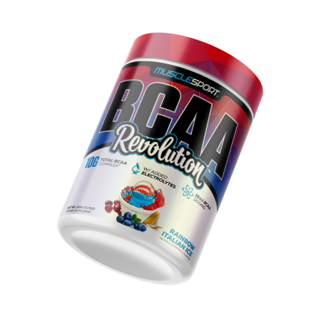 Musclesport Bcaa Revolution Rainbow Italian Ice Flavor, Aminoacizi Cu Aroma De Desert Italian, 450g