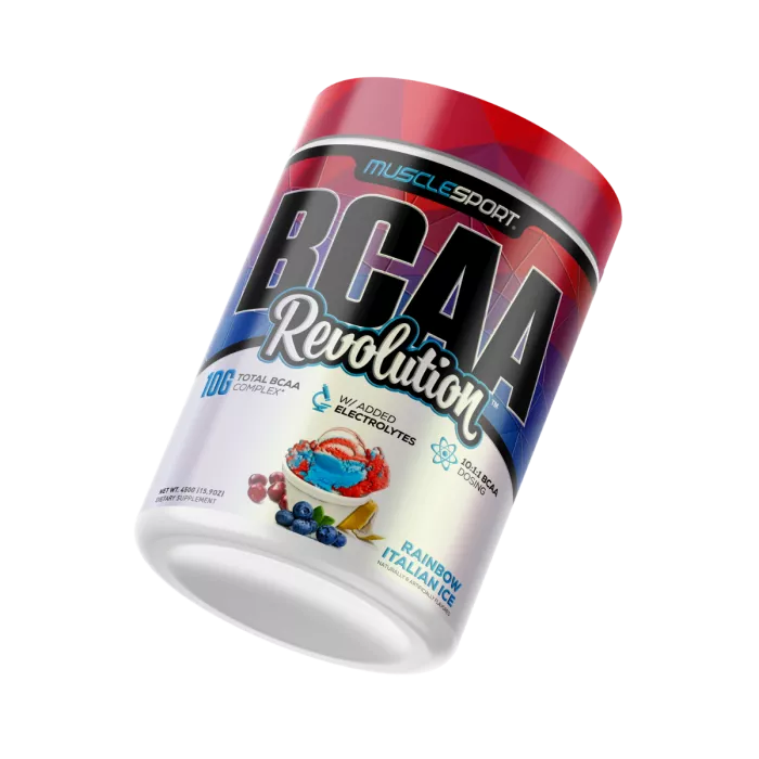 Musclesport Bcaa Revolution Rainbow Italian Ice Flavor, Aminoacizi Cu Aroma De Desert Italian, 450g