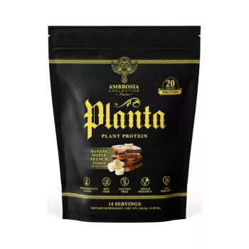 Ambrosia Collective Planta Plant Protein, Proteina Vegana Cu Aroma De French Toast Cu Banane Si Sirop De Artar, 410.2 G