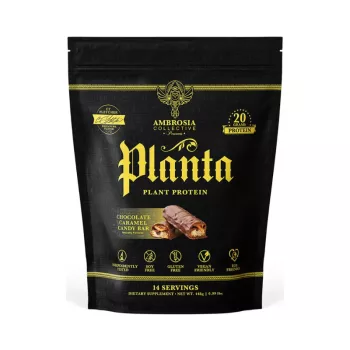 Ambrosia Collective Planta Plant Protein, Proteina Vegana Cu Aroma De Baton De Ciocolata Cu Caramel, 410.2 G