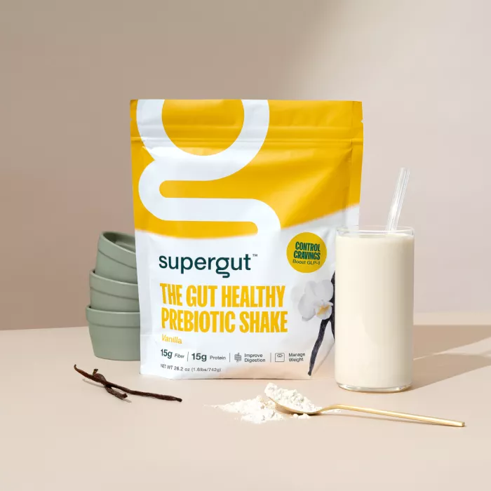 Supergut The Gut Healthy Prebiotic Shake Vanilla Flavor, Shake Proteic Cu Prebiotice , Cu Aroma De Vanilie, 742 G Supergut The Gut Healthy Prebiotic Shake Vanilla Flavor, Shake Proteic Cu Prebiotice , Cu Aroma De Vanilie, 742 G