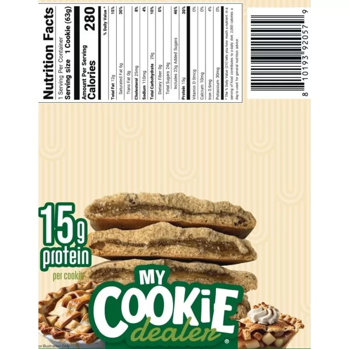 My Cookie Dealer Protein Cookie With Apple Pie Flavour, Biscuit Proteic Cu Aroma De Placinta Cu Mere, 63 G