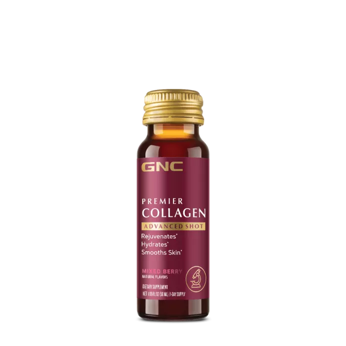 Gnc Premier Collagen Advanced Shot Liquid With Berry Flavor, 50 Ml
