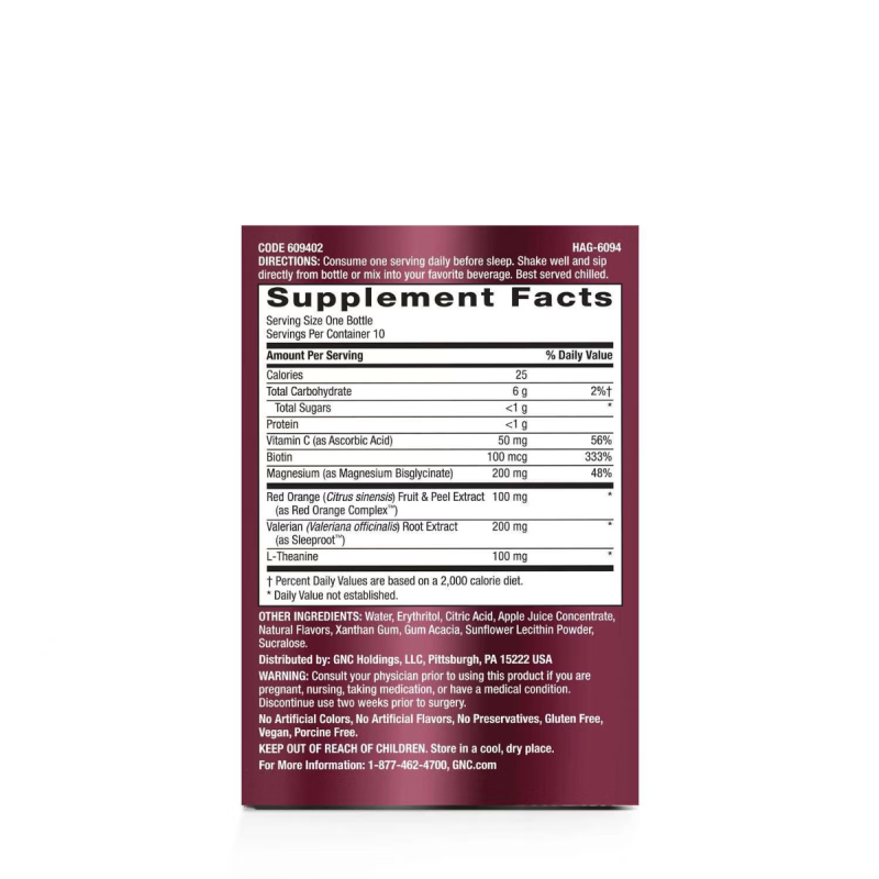 Gnc Moonlit Radiance Beauty Sleep Shot With Mango Flavor, Shot Pentru Frumusete Si Somn Cu Aroma De Mango, 10x 50 Ml